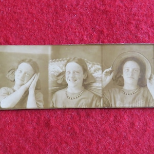 Adorable 1910&#39;s Silly Little Girl Multi Pose Photo/Photograph Strip