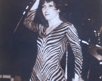 Early 1980's Pat Benatar Rock & Roll Concert Postcard - Sexy Tiger Stripe