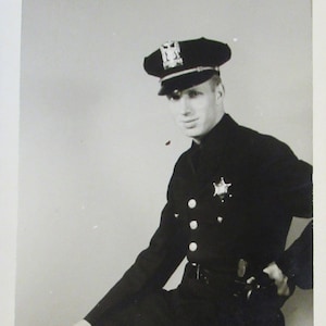 Officer Friendly - 1950's City Of Chicago Police Patrolman Studio Photo Photograph - Thin Blue Line