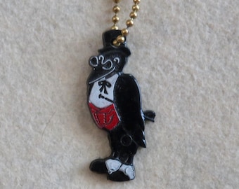 Vintage 1960's Old Crow Whiskey Advertising Souvenir Key Chain