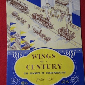 1933 Wings Of A Century Chicago World&#39;s Fair Century Of Progress Booklet