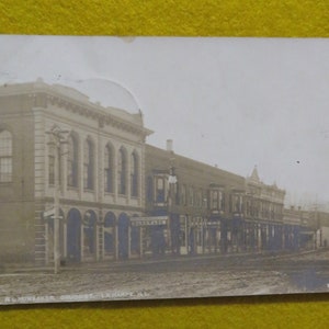 Original 1907 Main Street Laharpe, Illinois Photo Postcard