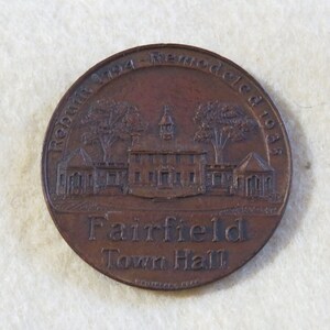 Original 1939 Fairfield Connecticut Roger Ludlowe Founder 300th Anniversary Souvenir Token