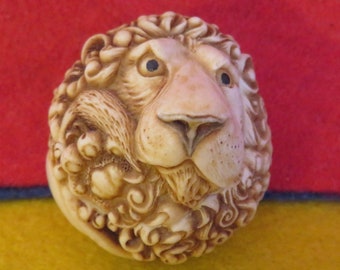 Vintage Lion Hear Me Roar Pot Bellys Harmony Kingdom Historical Line Figurine Trinket Box
