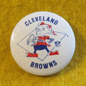 Vintage 1970&#39;s Cleveland Browns NFL Football Pin Back Button