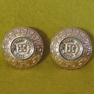 Vintage 1980&#39;s Givenchy Gold Clip On Earring Set