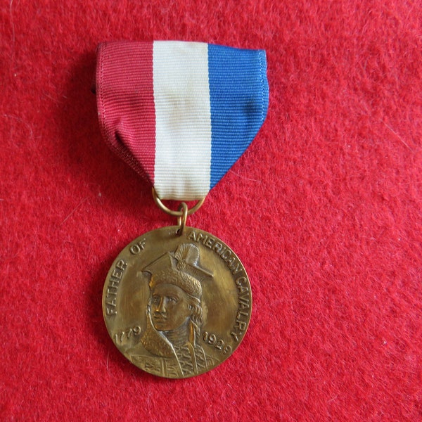 Original 1929 Casimir Pulaski Medal Founder Of American Calvary Polish American Revolutionary War Hero