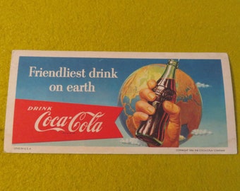 1956 Coca Cola Advertising '56 Friendliest Drink on Earth Ink
