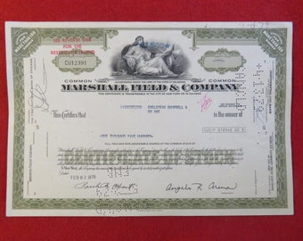 Original 1979 Marshall Field & Company Stock Certificate