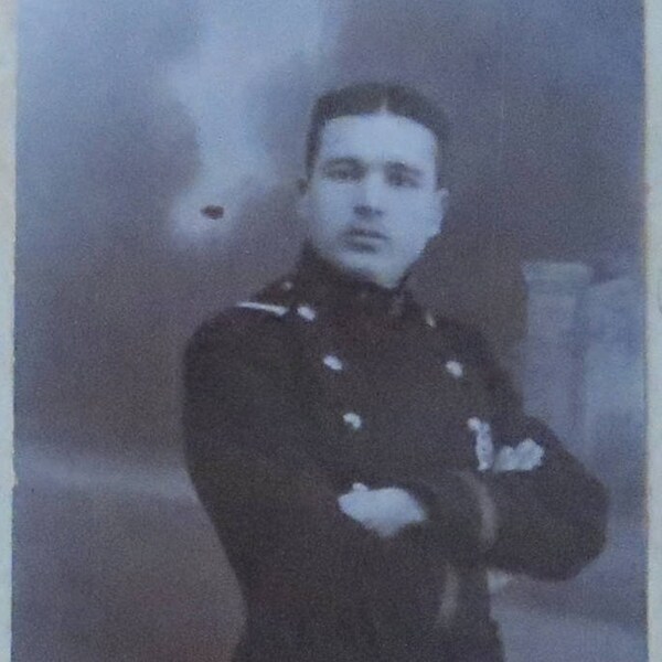 A Career Man - Early 1900's Young Russian Soldier Photo on Cardboard