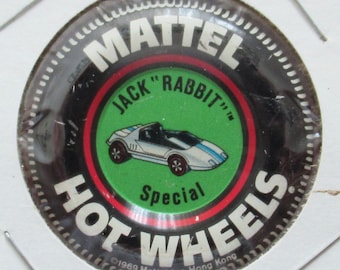 Vintage 1969 Hot Wheels Jack Rabbit Special Mattel Toy Car Collectors Badge