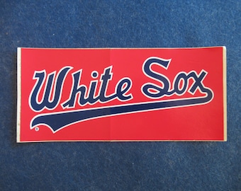 Vintage 1980's Chicago White Sox Baseball Bumper Sticker