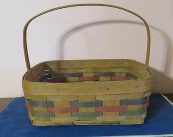 Large Original 1986 Longaberger Hand Woven Basket Signed & Dated
