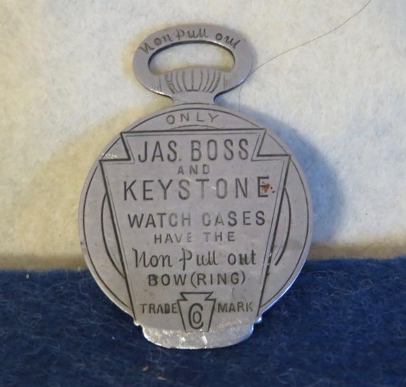 Circa 1890 Jas Boss & Keystone Watch Case Advertising… Gem