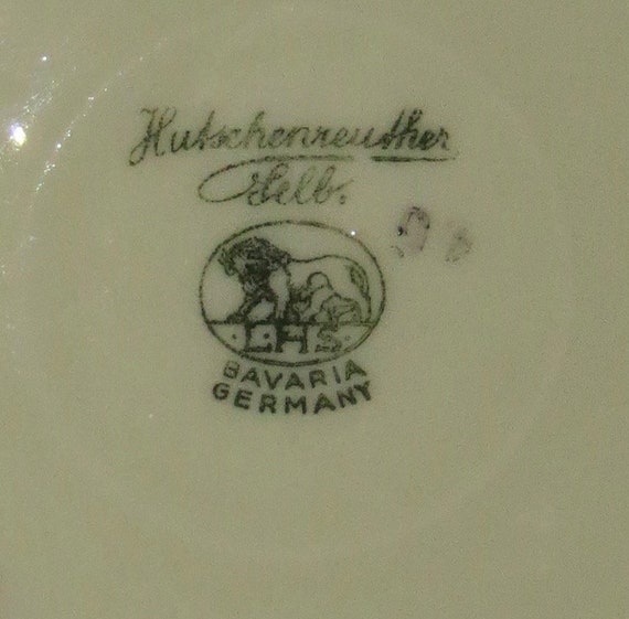 Vintage Hutschenreuther Selb Bavaria LHS Set of 6 Butter Plates - Gold Gilt Design