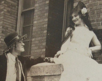 1930's Rudolph Valentino & The Contessa Latin Dancers Snapshot Photo