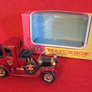 Vintage 1960&#39;s Lesney Matchbox 1912 Packard Landaulet Y-11 Car In Original Box - Made In England