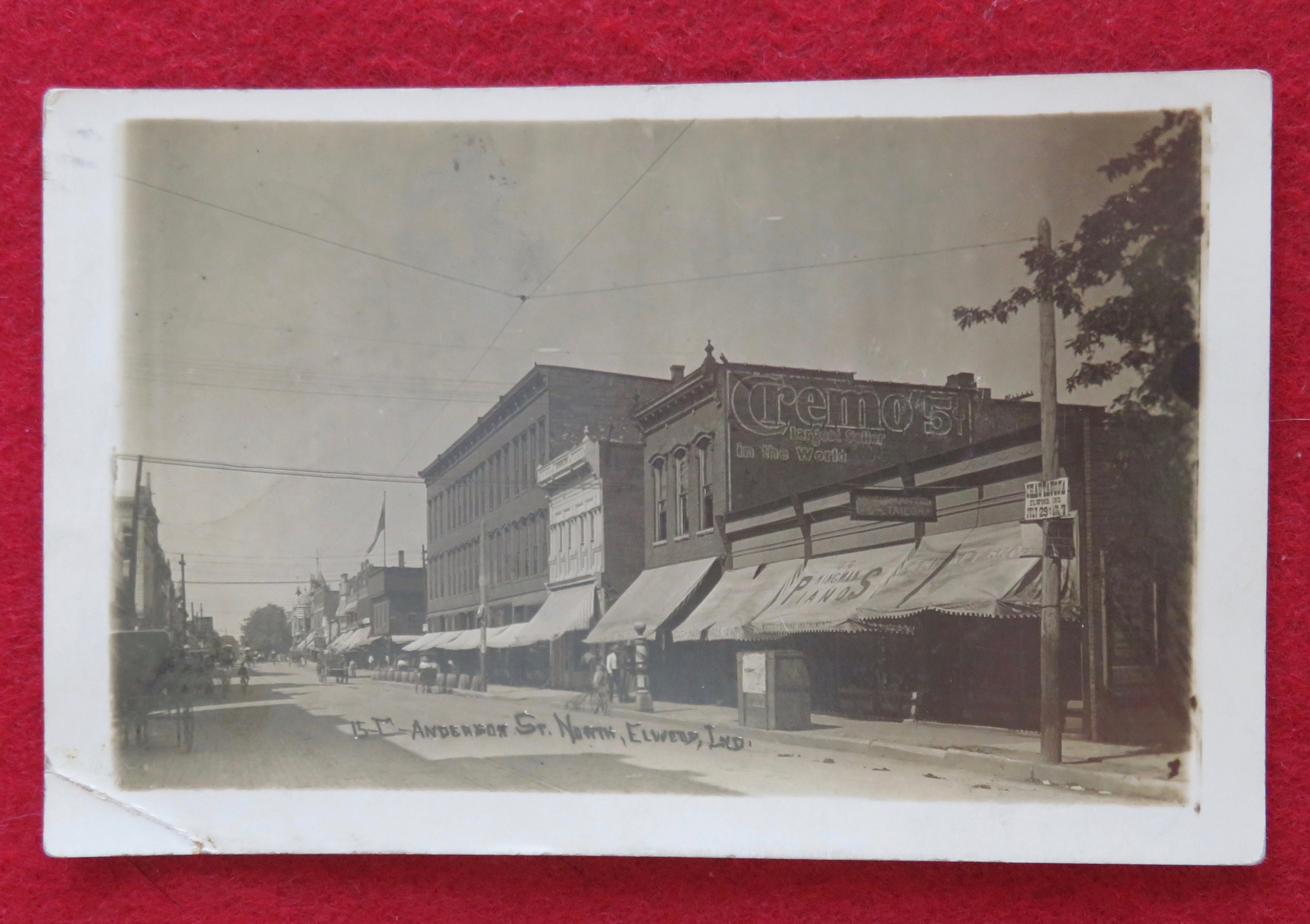 Original 1910's Elwood Indiana Anderson Street Looking Etsy