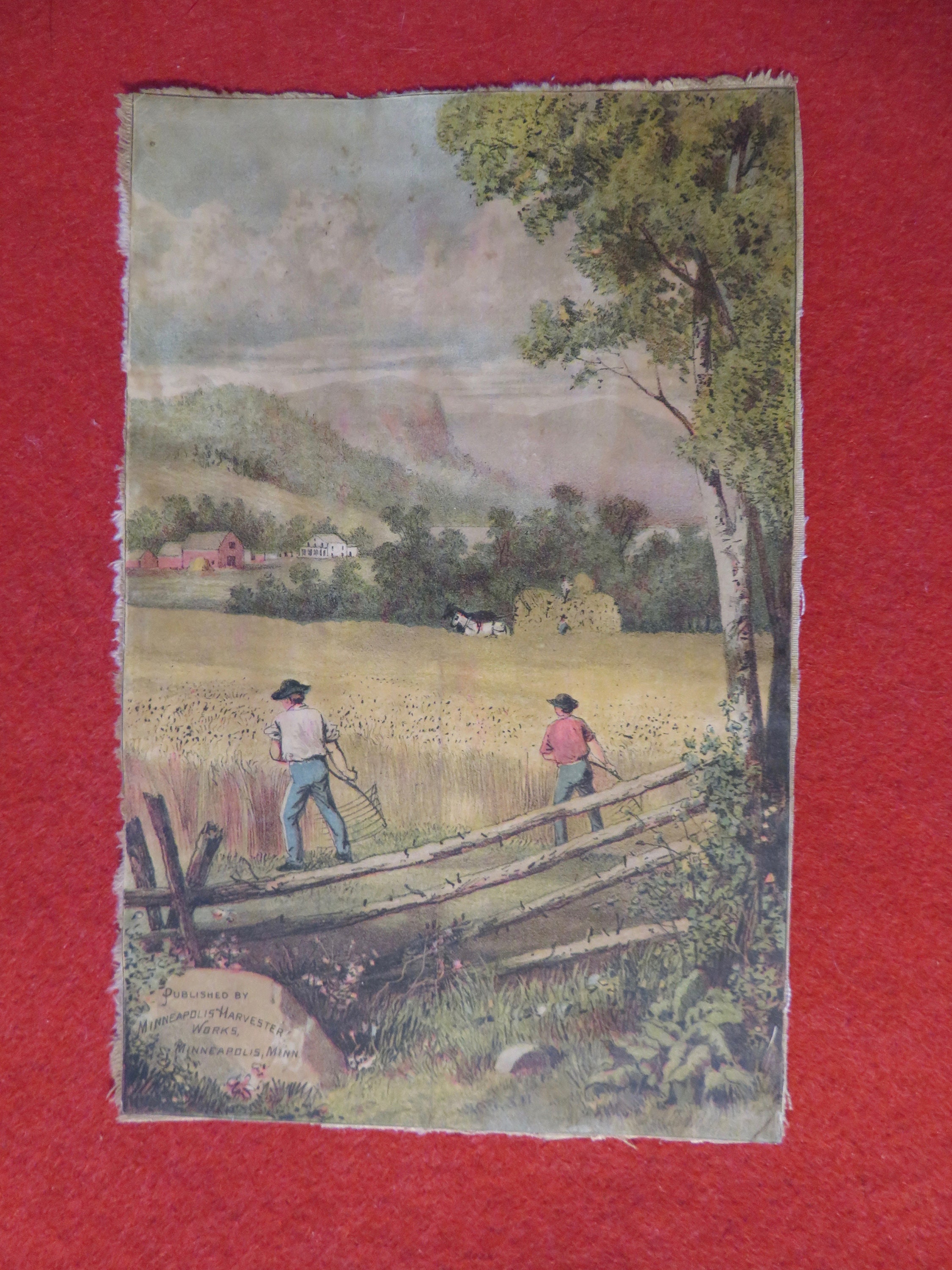 Original 1880's Minneapolis Harvester Works Minnesota Victorian Advertising Trade Card