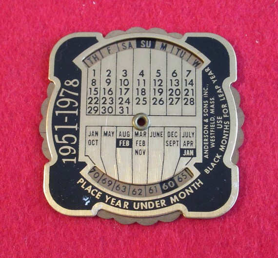 Original 1951 Western Air Lines 25th Anniversary Pocket 27 Year Perpetual  Calendar Advertising - Etsy