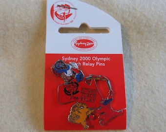 Original Sydney 2000 Olympic Games Torch Relay Souvenir Pin - NOS New Old Stock