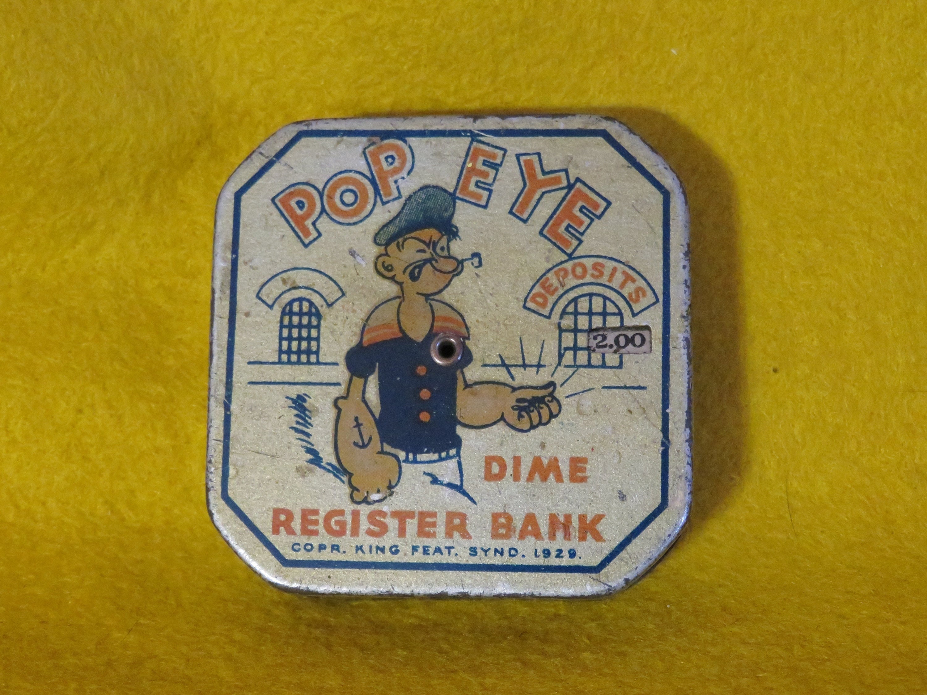 50s ポパイ ダイム バンク popeye Popeye Dime Bank - Etsy