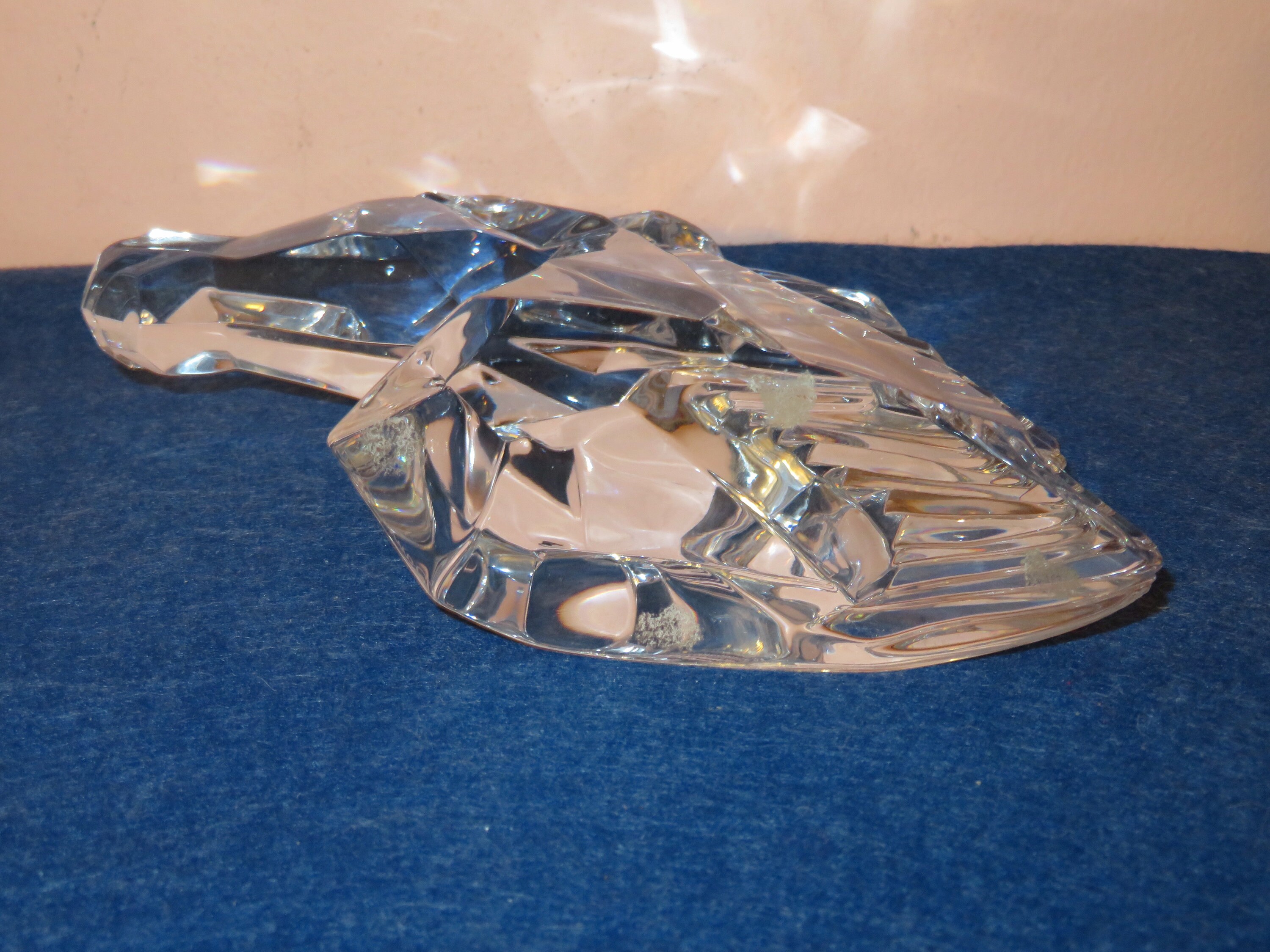 Exquisite 1980's Daum France Crystal Clear Horse Stallion Head