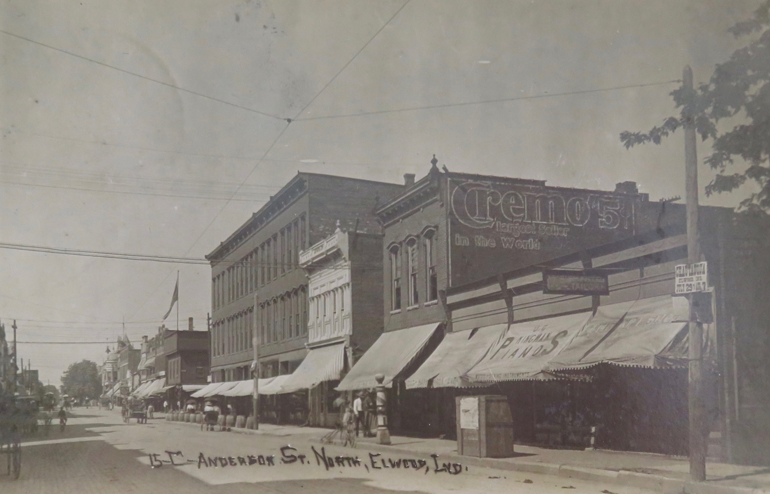 Original 1910's Elwood Indiana Anderson Street Looking Etsy