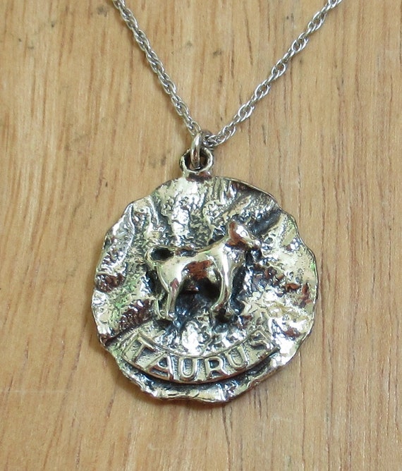 Mid Century Danecraft Sterling Silver Zodiac Tauru