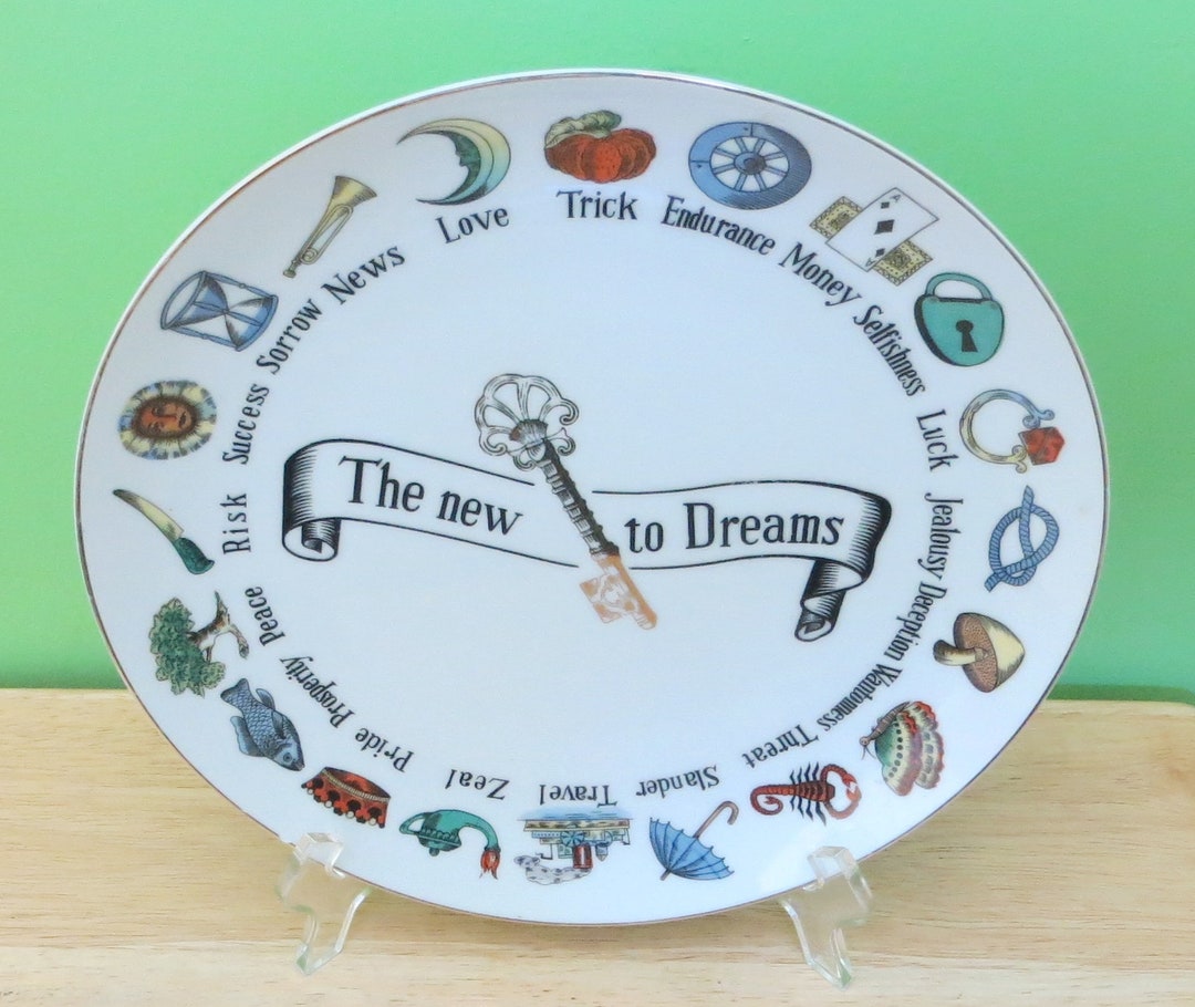 Vintage Enesco Japan Dream Key Porcelain Plate Dream Interpretation Etsy