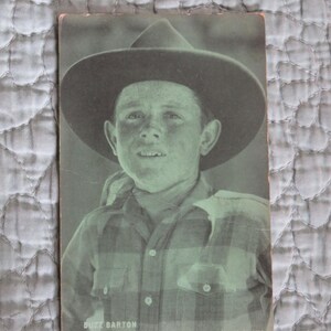 Original 1920's Buzz Barton Silent Movie Era Cowboy Western Star Exhibit Card