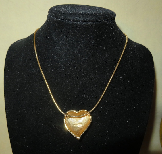 Vintage Monet Enameled Heart Necklace - image 4