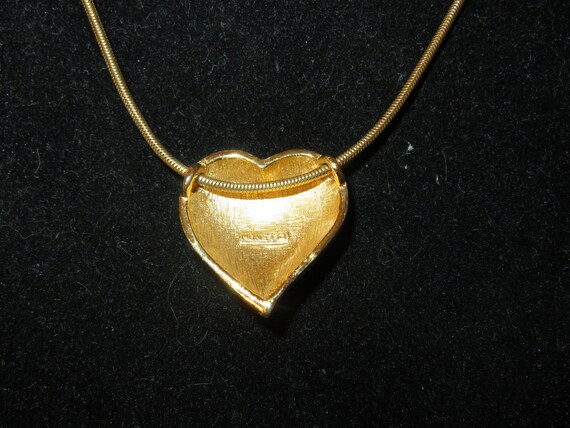 Vintage Monet Enameled Heart Necklace - image 7