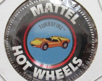 Vintage 1968 Hot Wheels Turbofire Mattel Toy Car Collectors Badge