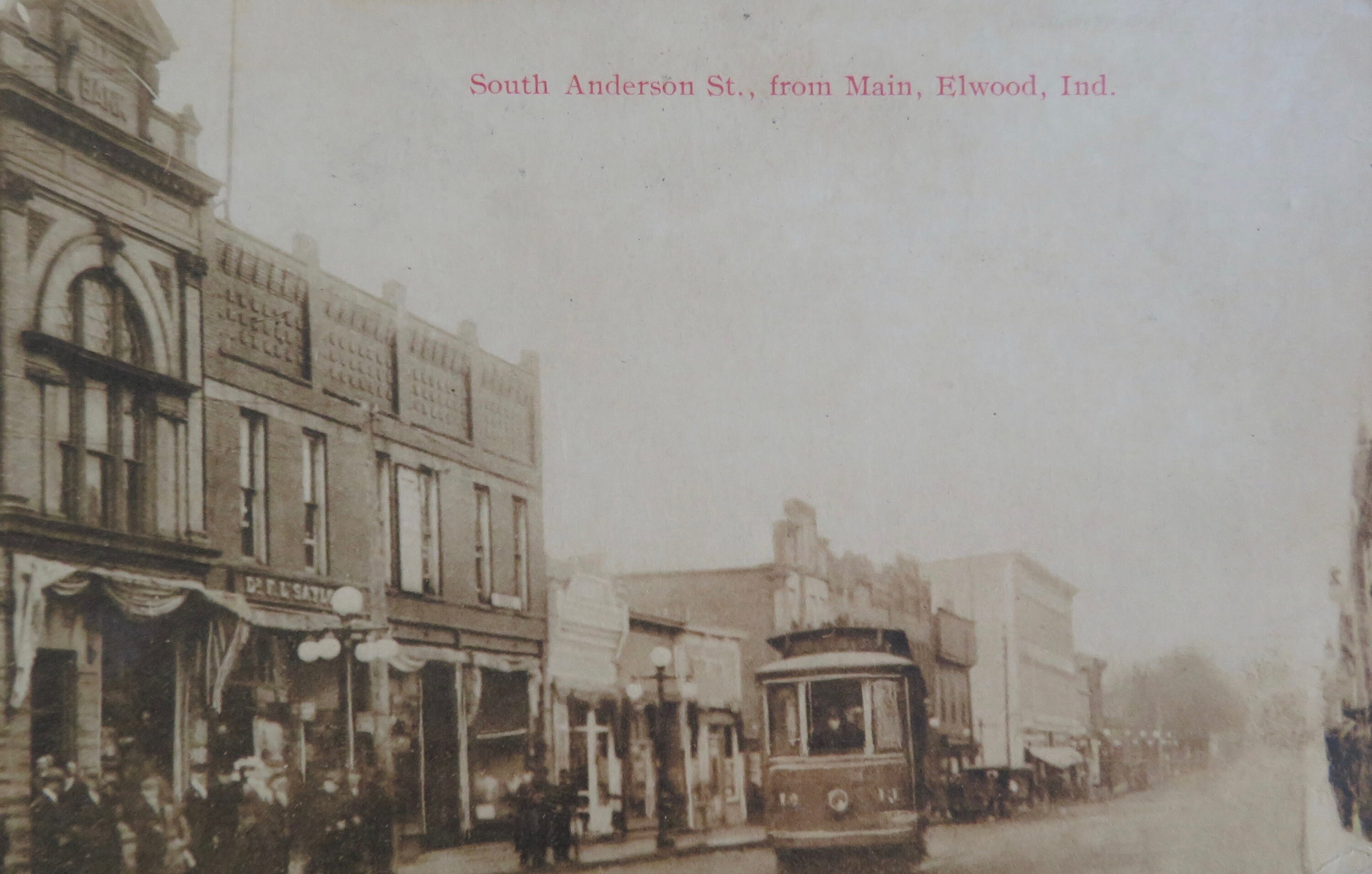Original 1910's Elwood Indiana Anderson Street Sepia RPPC Etsy