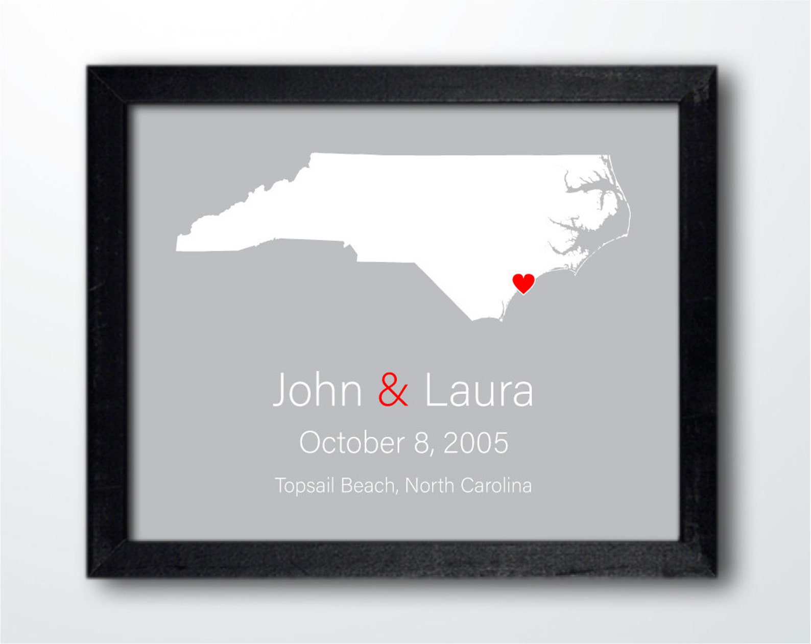 Personalized North Carolina Map: Custom North Carolina | Etsy