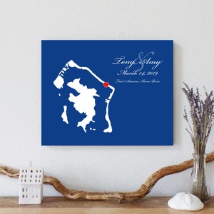 Personalized Bora Bora Map: Custom Bora Bora Wedding, Engagement Gift, Wedding Guest Book, Wedding Gift, Paper Anniversary Gift