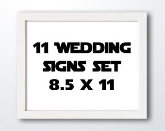 Star Wars Wedding Signs Set - 8.5x11 Signs - Printable PDF INSTANT DOWNLOAD