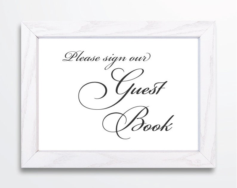 Calligraphy Wedding Signs Set 5x7 Signs Printable PDF INSTANT DOWNLOAD image 3