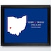 Personalized Ohio Map: Custom Ohio Wedding, Engagement Gift, Wedding ...