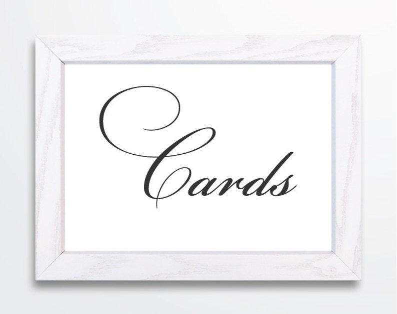 Calligraphy Wedding Signs Set 5x7 Signs Printable PDF INSTANT DOWNLOAD image 4