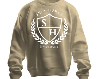 Sexy Human University CREST Crewneck Sweat Shirt