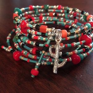 Saguaro: 7-Coil Memory Wire Bracelet