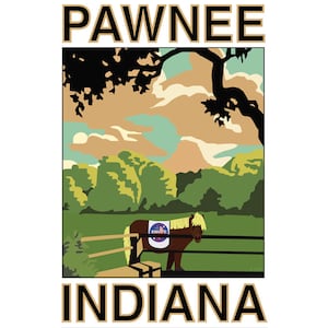 DIGITAL DOWNLOAD: Vintage Pawnee Travel Poster - Parks and Rec