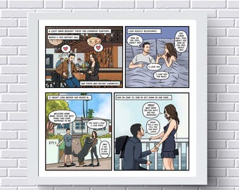 Custom Nerdy Proposal Comic Book – Geeky Engagement Gift for Boyfriend or Girlfriend
