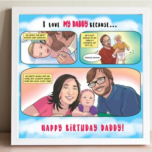 カスタマイズされた漫画ストーリーブック、子供から夫への感傷的なクールな誕生日プレゼント、漫画ファンのための風変わりなオタクのアイデア、すべてを持っている男