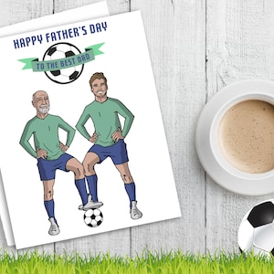 Customized Football Portrait Of Father And Son, Thoughtful Fathers Day Gift 2024, Best Soccer Ideas For Footy Mad Dad, Cute Funny Surprise