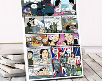 Personalized “Miss You” Comic – Deployment or Long Distance Relationship Gift