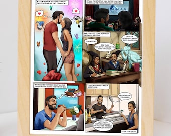 Custom Comic Strip – 30th Birthday Gift for Boyfriend, Nerdy Relationship Keepsake