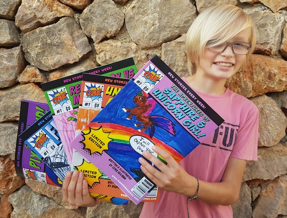 Create Your Own Comic Book Making Kit, Kids Teens Children